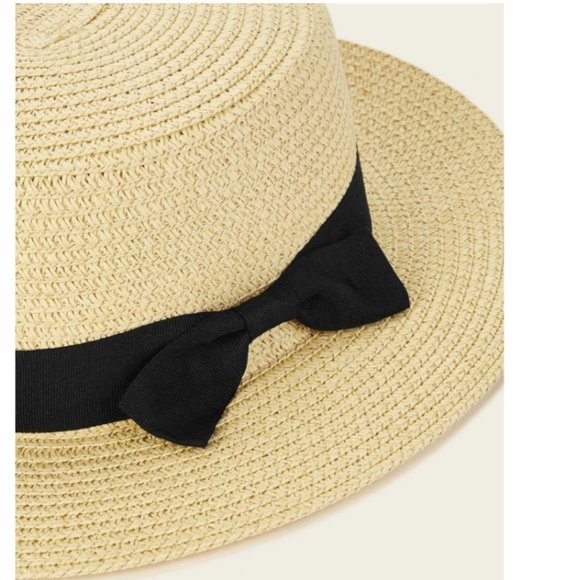 Flat top fedora with bow design* - Picture 3 of 4